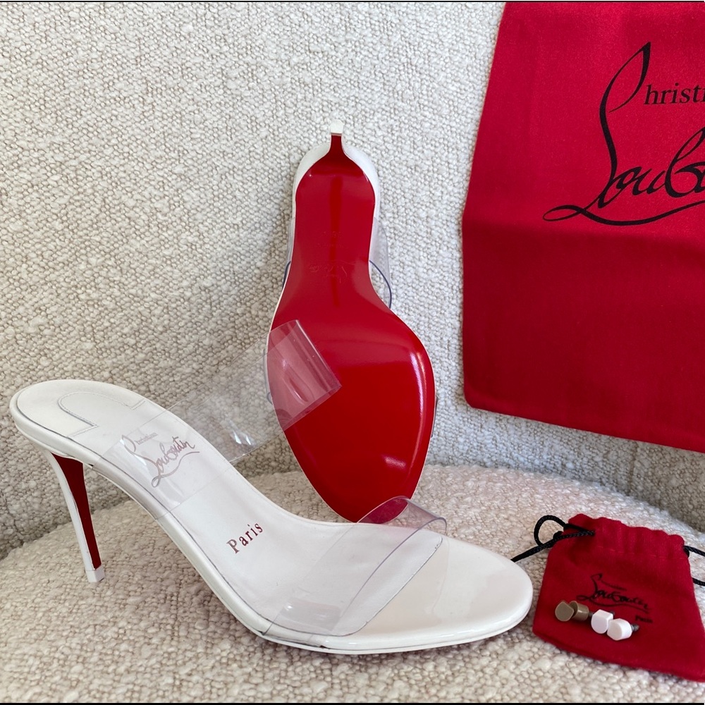 Christian Louboutin Just Nothing 85 White, 36.5